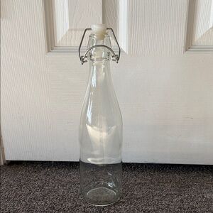 Antique Clear Glass Swing Top Bottle